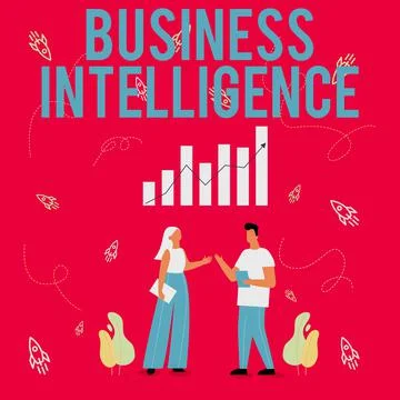 Writing displaying text Business Intelligence. Business showcase Best Practice Illustrazione stock