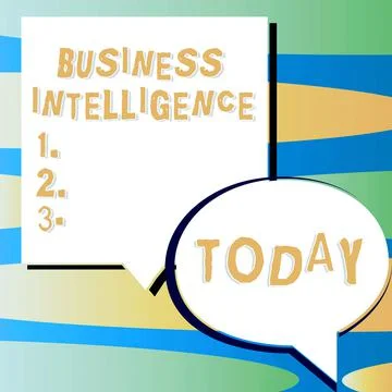 Writing displaying text Business Intelligence. Business showcase Best Practice Stock Illustration