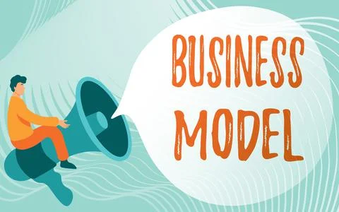 Writing displaying text Business Model. Conceptual photo model showing how a Stock Illustration