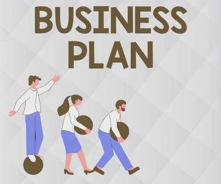 Writing displaying text Business Plan. Internet Concept Structural Strategy Stock Illustration