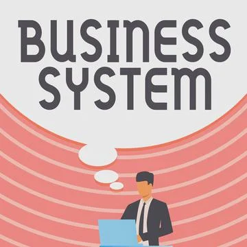 Writing displaying text Business System. Internet Concept delivery mechanism for Stock Illustration