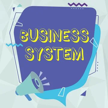Writing displaying text Business System. Business showcase A method of analyzing Stock Illustration