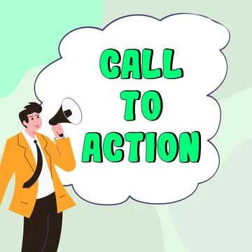 Writing displaying text Call To Action. Business concept Encourage Decision Move イラスト素材