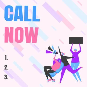 Writing displaying text Call Now. Business concept To immediately contact a Stockillustratie