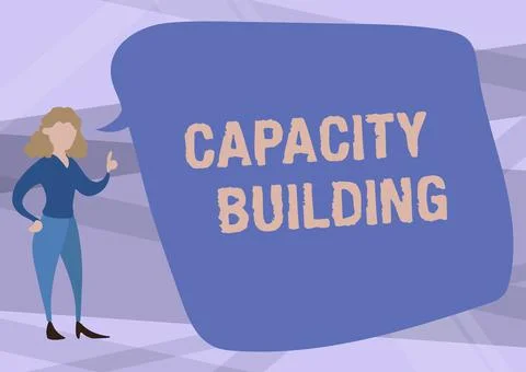 Writing displaying text Capacity Building. Business idea Strengthen the Ilustración de archivo