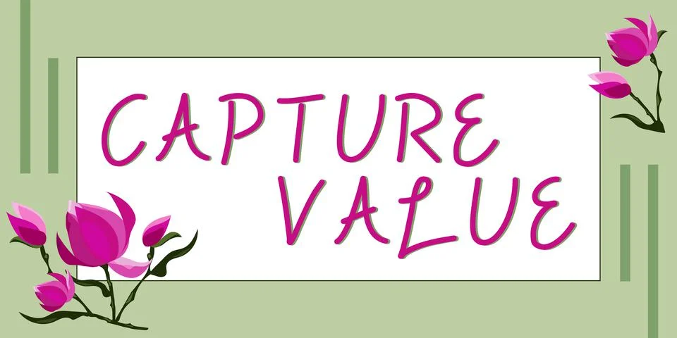 Writing displaying text Capture Value. Concept meaning Customer Relationship 스톡 일러스트
