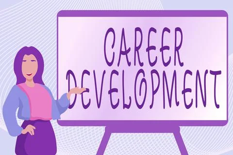 Writing displaying text Career Development. Conceptual photo Lifelong learning Stock Illustration