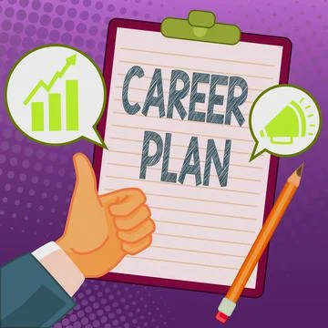 Writing displaying text Career Plan. Business overview ongoing process where you Stock Illustration