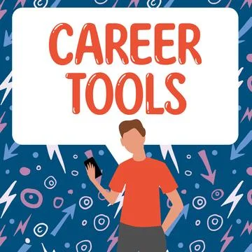 Writing displaying text Career Tools. Word Written on the system designed to Ilustração Stock