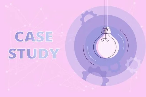Writing displaying text Case Study. Word for analysis and a specific research Stock Illustration