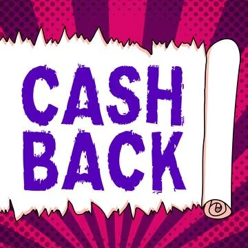 Writing displaying text Cash Back. Word Written on incentive offered buyers Stock Illustration