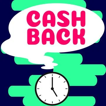Writing displaying text Cash Back. Business concept incentive offered buyers Stock Illustration