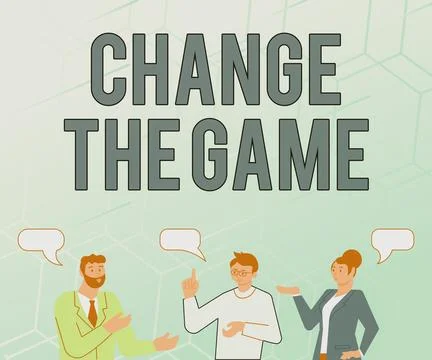 Writing displaying text Change The Game. Word Written on Make a movement do Ilustración de archivo