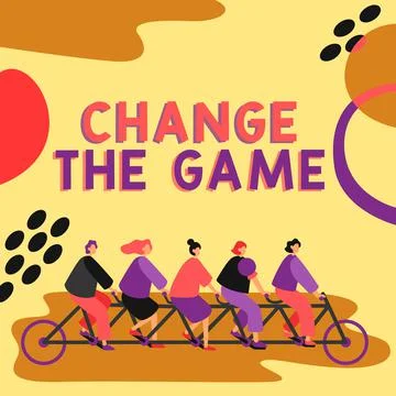 Writing displaying text Change The Game. Concept meaning Market study seeking イラスト素材