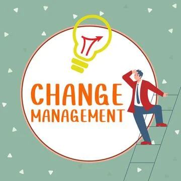 Writing displaying text Change Management. Internet Concept Replacement of イラスト素材