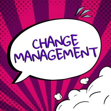 Writing displaying text Change Management. Business concept Replacement of Illustrazione stock