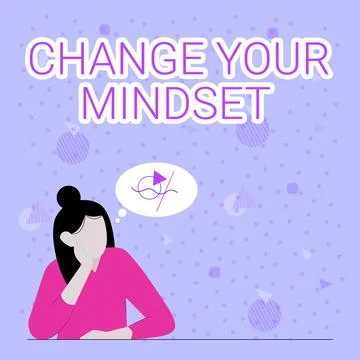 Writing displaying text Change Your Mindset. Business showcase fixed mental Stock Illustration
