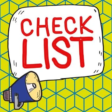 Writing displaying text Check List. Conceptual photo Items required Things to be Stock Illustration