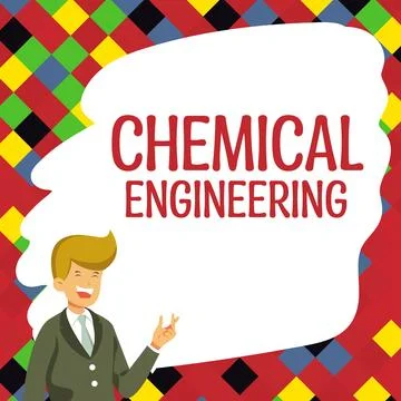 Writing displaying text Chemical Engineering. Word for developing things dealing Stock Illustration