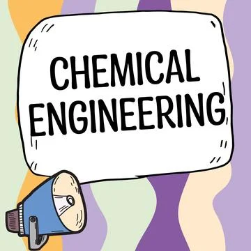 Writing displaying text Chemical Engineering. Word for developing things dealing Stock Illustration