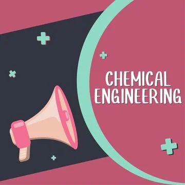 Writing displaying text Chemical Engineering. Word for developing things dealing Illustrazione stock
