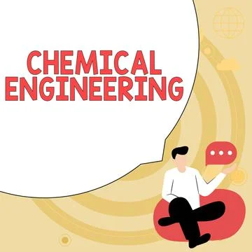 Writing displaying text Chemical Engineering. Business idea developing things Illustrazione stock