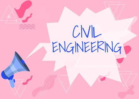 Writing displaying text Civil Engineering. Internet Concept Planning Design Illustrazione stock