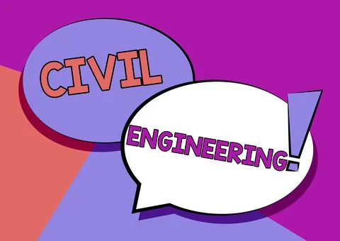 Writing displaying text Civil Engineering. Word Written on Planning Design Illustrazione stock
