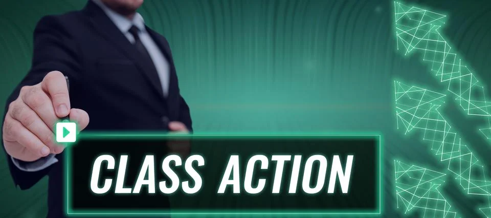 Writing displaying text Class Action. Internet Concept lawsuit filed by small Stock Photos