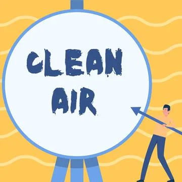 Writing displaying text Clean Air. Concept meaning air that has no harmful Stock Illustration