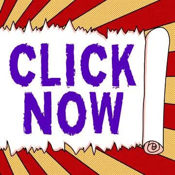 Writing displaying text Click Now. Internet Concept pressing the button Stock Illustration