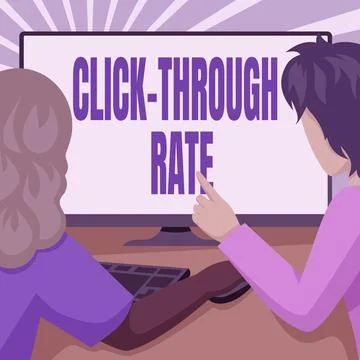 Writing displaying text Click Through Rate. Concept meaning proportion of 스톡 일러스트