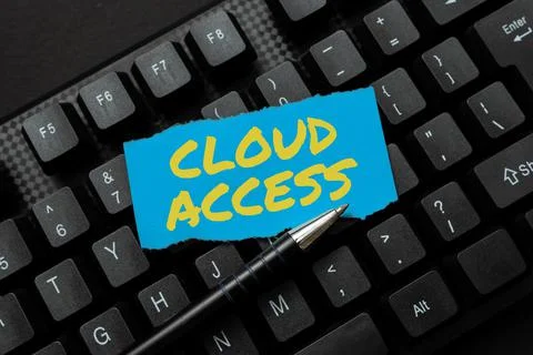 Writing displaying text Cloud Access. Word Written on Software tool between the Fotos Stock