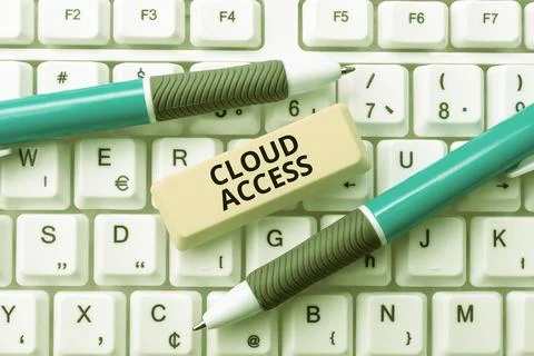 Writing displaying text Cloud Access. Word for Software tool between the 库存照片