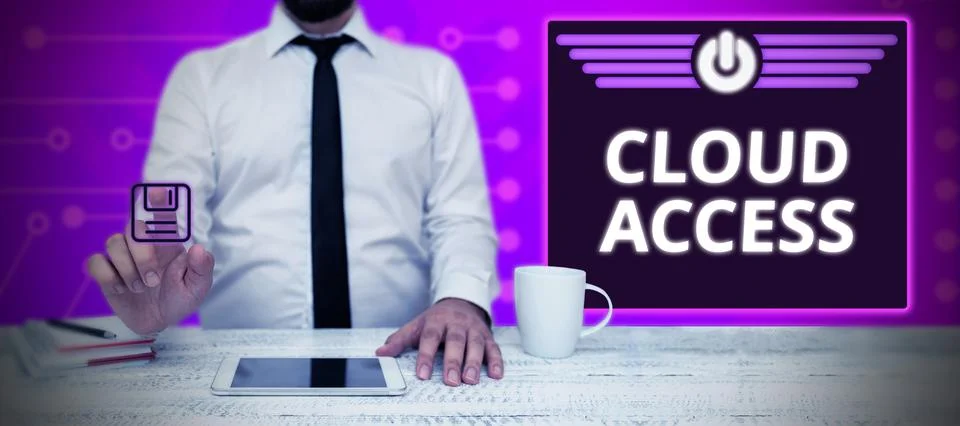 Writing displaying text Cloud Access. Conceptual photo Software tool between the Stock Photos