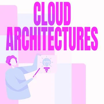 Writing displaying text Cloud Architectures. Business concept Various Engineered 스톡 일러스트