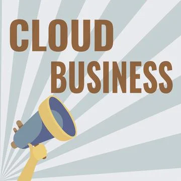 Writing displaying text Cloud Business. Word for internetbased delivery of Illustrazione stock