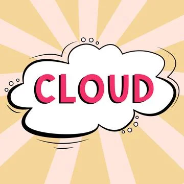 Writing displaying text Cloud. Business showcase visible mass of condensed Illustration