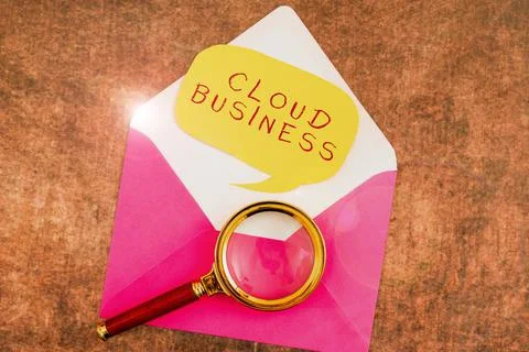 Writing displaying text Cloud Business. Concept meaning internetbased delivery Foto stock