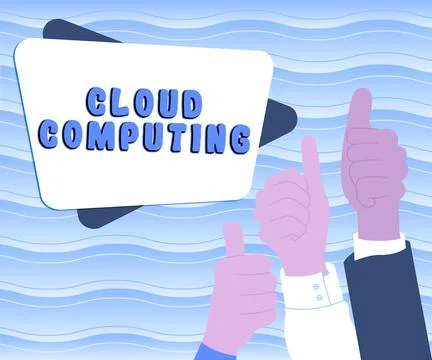 Writing displaying text Cloud Computing. Word Written on storing and accessing Ilustração Stock