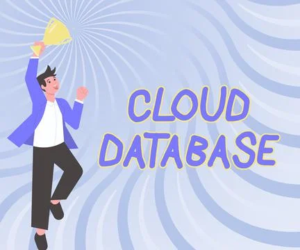 Writing displaying text Cloud Database. Internet Concept optimized or built for Ilustración de archivo