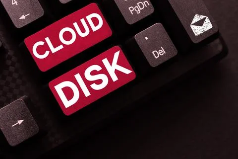 Writing displaying text Cloud Disk. Business idea web base service that provides Foto stock
