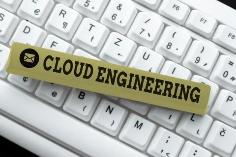 Writing displaying text Cloud Engineering. Concept meaning application of Stock Photos