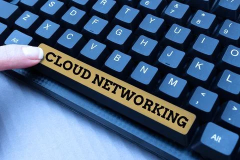 Writing displaying text Cloud Networking. Business concept is term describing Stock Photos