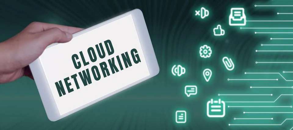Writing displaying text Cloud Networkingis term describing access of networking Stock Photos