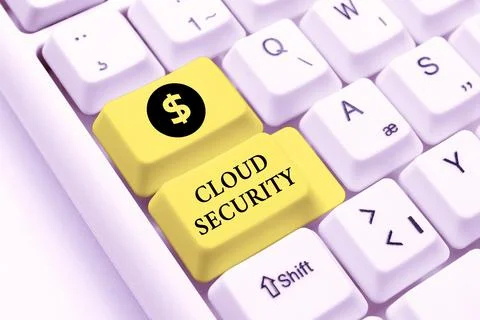 Writing displaying text Cloud Security. Business overview Imposing a secured 스톡 사진