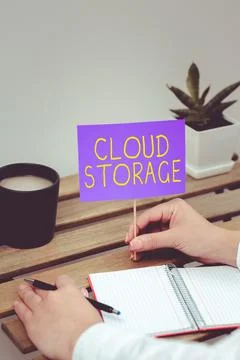 Writing displaying text Cloud Storage. Business approach computing connect Stock Photos