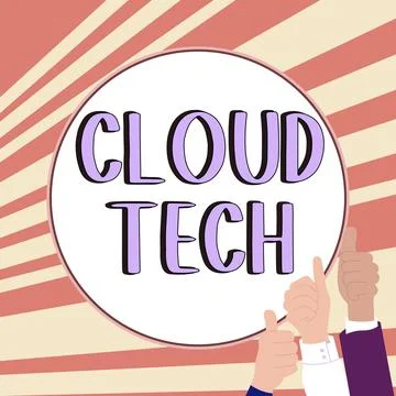 Writing displaying text Cloud Tech. Concept meaning storing and accessing data Illustrazione stock