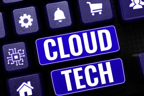 Writing displaying text Cloud Tech. Business idea storing and accessing data and Stock Photos
