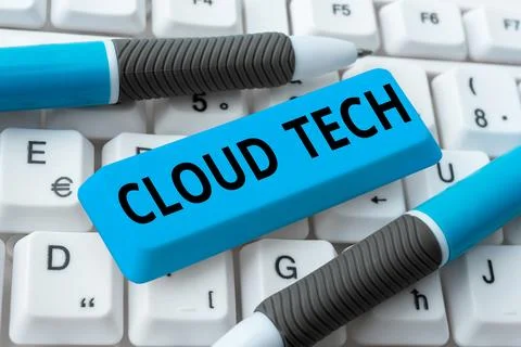 Writing displaying text Cloud Tech. Word Written on storing and accessing data Stock Photos